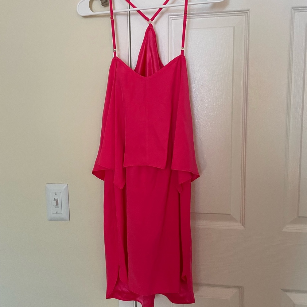 Amanda uprichard silk hot pink mini dress size small